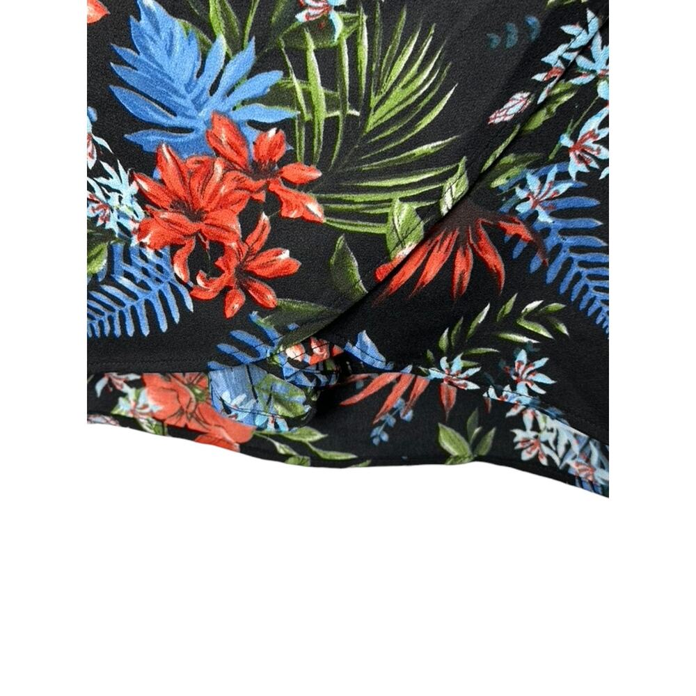 DR2 Black Hawaiian Print Skort Shorts Women's Size XXL Side Tie New - Picture 2 of 7